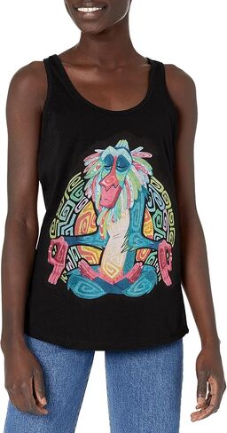 Disney Women's Lion King Freaky Rafiki Slim Fit, Scoop Hem Racerback Tank in Kuwait