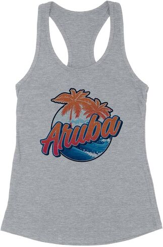 Tropical Aruba Tank Top Fitted Racerback Women's in Kuwait