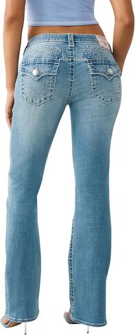True Religion Women’s Becca Tattoo Bootcut Jeans – Mid Rise Big T Flap in Kuwait