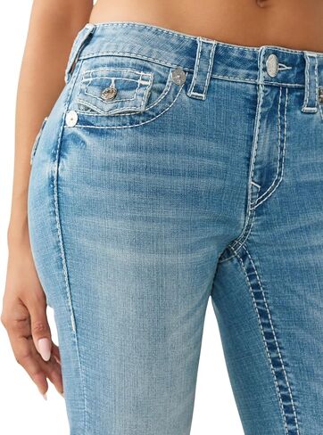True Religion Women’s Becca Tattoo Bootcut Jeans – Mid Rise Big T Flap in Kuwait