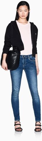بنطلون جينز نسائي من Armani Exchange J01 Super Skinny Denim، Blue Denim، 33W x 30L in Kuwait