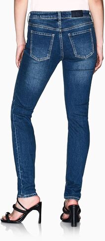 بنطلون جينز نسائي من Armani Exchange J01 Super Skinny Denim، Blue Denim، 33W x 30L in Kuwait