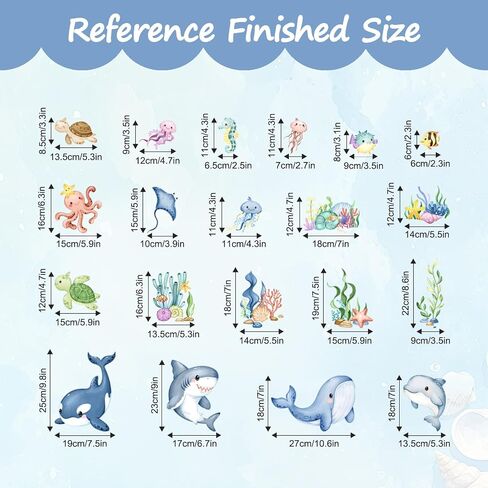 Tanlaby Summer Ocean Window Stickers Wall Stickers Marine Animal Under The Sea Fish Window Clings Double Sided Whale Turtle Decals for Home Glass Bathroom Doors in Saudi Arabia