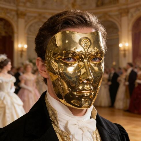 Full Face Steampunk Robot Mask, Venetian Masquerade Mask for Adults, Halloween Cosplay Carnival Party Costume in Saudi Arabia