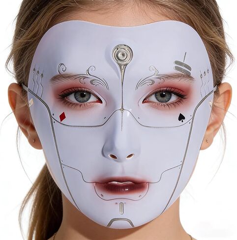 Full Face Steampunk Robot Mask, Venetian Masquerade Mask for Adults, Halloween Cosplay Carnival Party Costume in Saudi Arabia