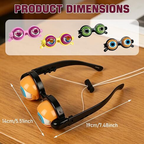 4 PCS Blinking Eye Glasses for Adults, Funny Crazy Eyes Blinking Glasses, Fun Props Glass for Party, Photos, Performances, Novelty Adult Gifts & Prank Stuff (Yellow, Pink, Black, Green) in Kuwait