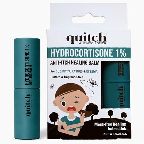 quitch Hydrocortisone Healing Balm, Eczema Cream for Kids Stick, Psoriasis Relief Treatment, Anti Itch Maximum Strength, Healing Ointment, Rash, Dry Skin Treatment for Skin, Avocado Oil Squalane in Saudi Arabia