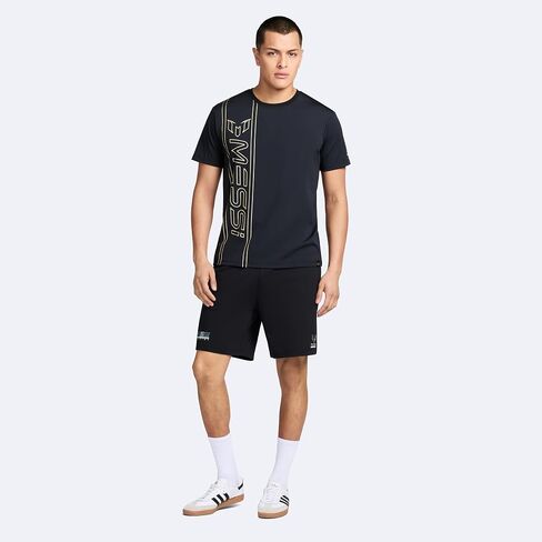 Messi Men's Lifestyle Side Track Poly Tee, Standard Fit T-Shirt, Polyester & Spandex in Saudi Arabia