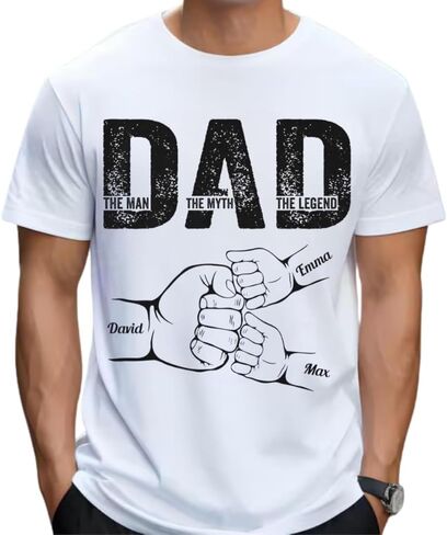 Personalized Dad The Man The Myth The Legend Shirt Father's Day, Dad The Man The Myth The Legend Shirt, Fathers Day Shirts for Dad Papa, Custom Dad Shirts for Men, Gifts for Dad Grandpa in Kuwait