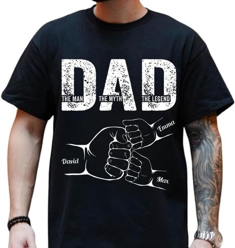 Personalized Dad The Man The Myth The Legend Shirt Father's Day, Dad The Man The Myth The Legend Shirt, Fathers Day Shirts for Dad Papa, Custom Dad Shirts for Men, Gifts for Dad Grandpa in Kuwait
