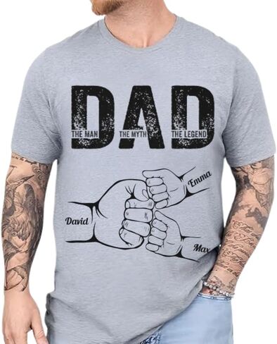 Personalized Dad The Man The Myth The Legend Shirt Father's Day, Dad The Man The Myth The Legend Shirt, Fathers Day Shirts for Dad Papa, Custom Dad Shirts for Men, Gifts for Dad Grandpa in Kuwait