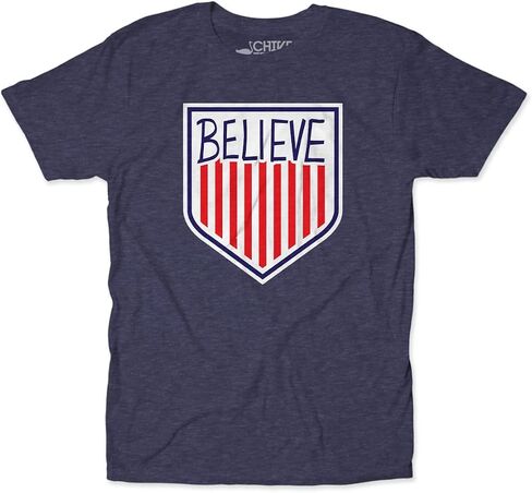 theCHIVE Believe USMNT T-Shirt – Funny Soccer Crest Graphic Tee in Saudi Arabia
