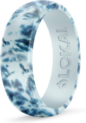 Lokai Silicone Ring for Men & Women, Classic Ring - Ohana - Ultra Comfort, Premium Silicone Rings for Active Lifestyle & Wedding Bands - Durable & Breathable Rubber Rings in Kuwait