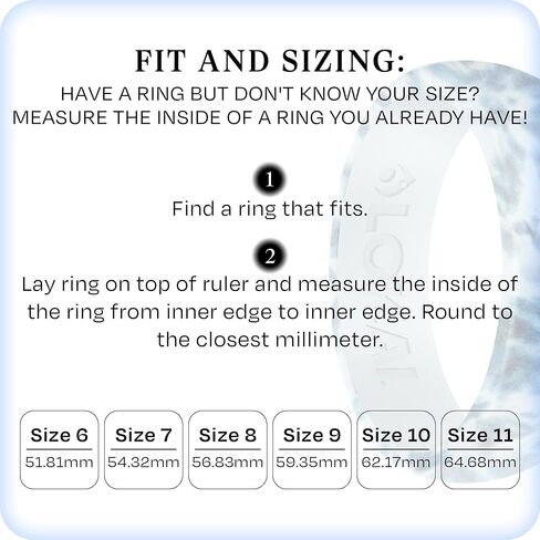 Lokai Silicone Ring for Men & Women, Classic Ring - Ohana - Ultra Comfort, Premium Silicone Rings for Active Lifestyle & Wedding Bands - Durable & Breathable Rubber Rings in Kuwait