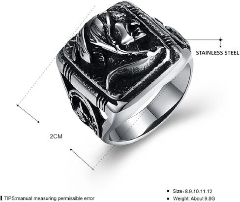 Indian Chief Biker Ring for Men Tribal Warrior Ring, Vintage Indian Chief Ring Punk Chief Head Ring Men’s Indian Chief Jewelry Silver Native Indian Chief Ring Antique Chief Head Ring in Saudi Arabia