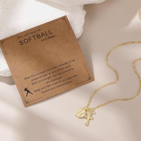 Volleyball/Softball/Soccer/Cheer Necklace for Girls Women Faith Cross Pendant Sports Accessories Christian Christmas Birthday Gifts for Team Coaches Players in Saudi Arabia
