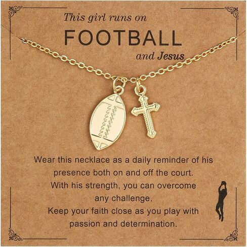 Volleyball/Softball/Soccer/Cheer Necklace for Girls Women Faith Cross Pendant Sports Accessories Christian Christmas Birthday Gifts for Team Coaches Players in Saudi Arabia