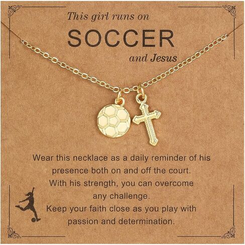 Volleyball/Softball/Soccer/Cheer Necklace for Girls Women Faith Cross Pendant Sports Accessories Christian Christmas Birthday Gifts for Team Coaches Players in Saudi Arabia