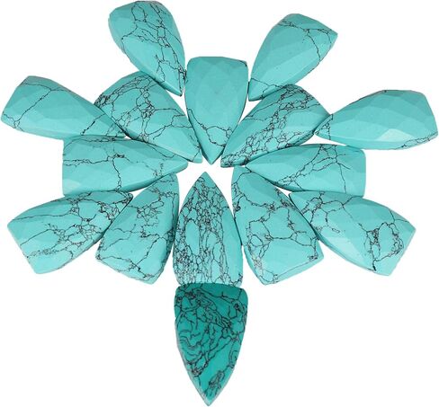 GEMHUB Natural Arizona Blue Turquoise 100 Carat Lot of 15 Pcs Faceted Pear Shape Loose Gemstone Lot ASP-007 in Kuwait