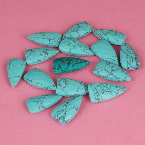 GEMHUB Natural Arizona Blue Turquoise 100 Carat Lot of 15 Pcs Faceted Pear Shape Loose Gemstone Lot ASP-007 in Kuwait