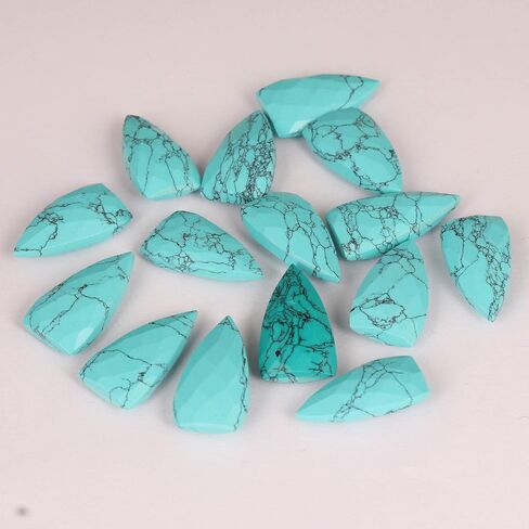 GEMHUB Natural Arizona Blue Turquoise 100 Carat Lot of 15 Pcs Faceted Pear Shape Loose Gemstone Lot ASP-007 in Kuwait