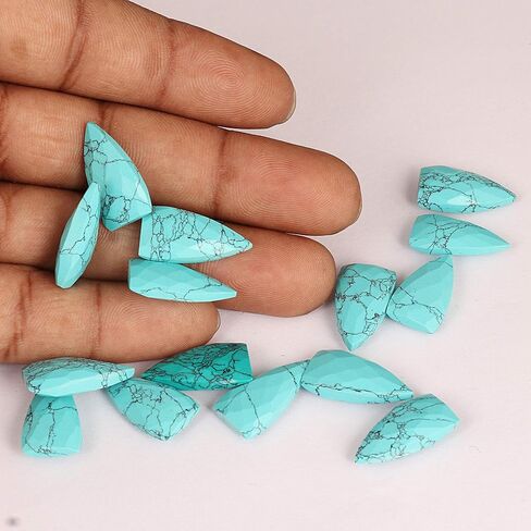 GEMHUB Natural Arizona Blue Turquoise 100 Carat Lot of 15 Pcs Faceted Pear Shape Loose Gemstone Lot ASP-007 in Kuwait