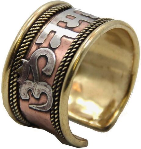 OMA Tibetan Buddhist Ring with Om Mani Padme Hum Mantra Brand in Kuwait