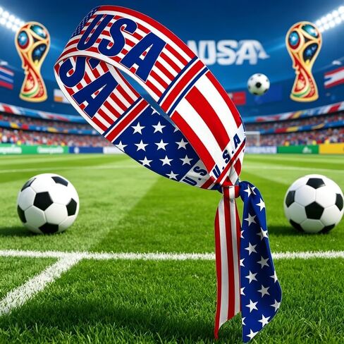 Sports Tie Headband Bandana Running Athletic Sweat Band Elastic Adjustable Sport Head Tie for 4th of July Head Ties in Saudi Arabia