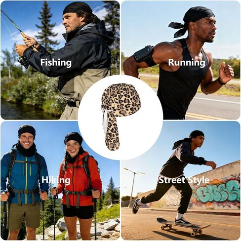 YISHOW Skull Caps Quick-Drying Cycling Cap Women/Men Do Rags Moisture Wicking Pirate Hat Helmet Liner for Fishing Running in Kuwait
