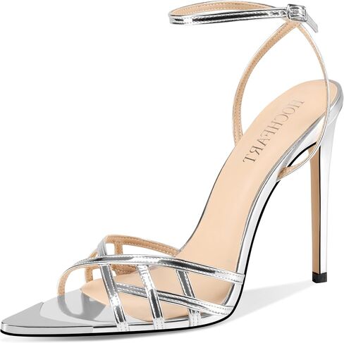 HOCHFART Women's Strappy Heels Lace Up Pointed Open Toe Ankle Strap Stiletto High Heels Sandals Dressy Summer Shoes for Women in Saudi Arabia
