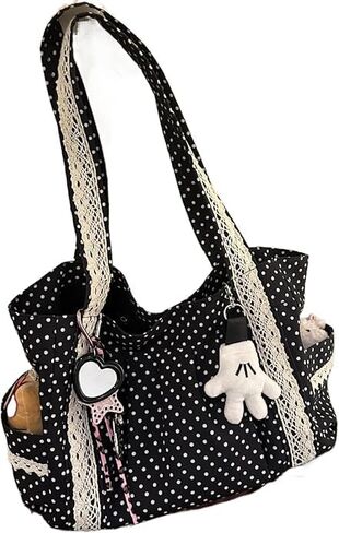 Whimsy Twee Polka Dot Purse Gyaru Style Kawaii Harajuku Shoulder Bag Shoujo Girl J Fashion Alt Accessories in Saudi Arabia