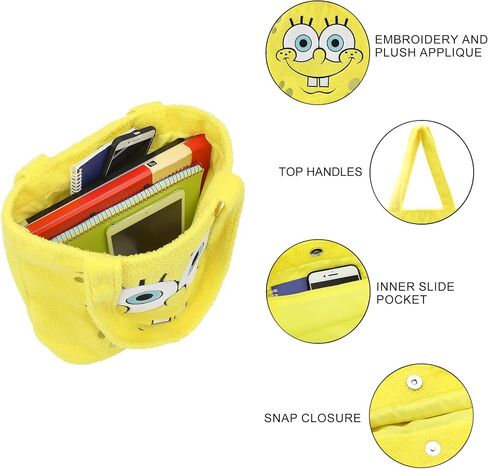 Spongebob Squarepants Character Face Yellow 16" Tote Bag in Saudi Arabia