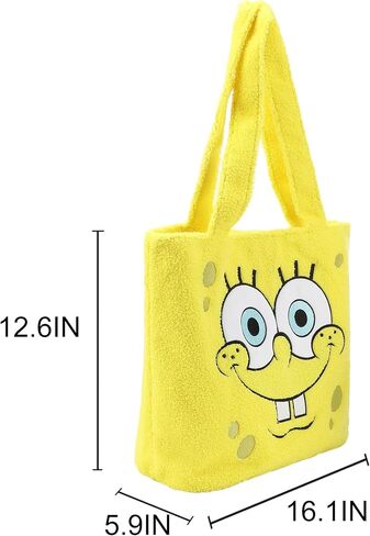Spongebob Squarepants Character Face Yellow 16" Tote Bag in Saudi Arabia