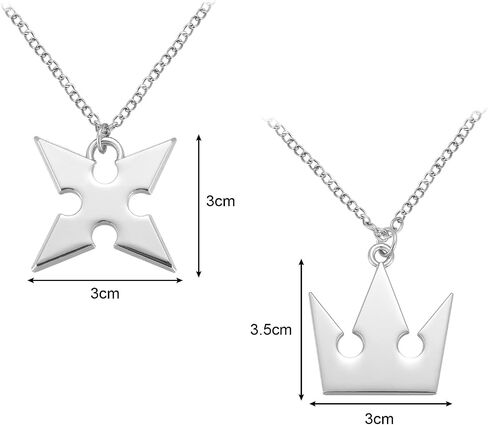 Kingdm heart Sora's Crown & Roxas's Cross Necklaces in Saudi Arabia