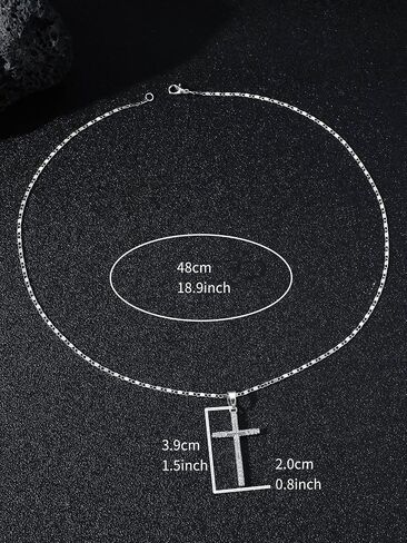 14K White Gold Cross Necklace for Women, Double-Sided Dainty Cross Pendant Necklace for Womens Elegant Faith Jewelry, Valentine’s Day Gift for Wife or Girlfriend or Mom in Saudi Arabia
