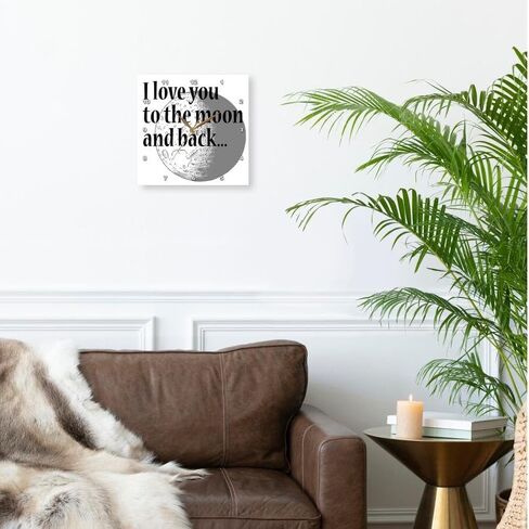 3dRose DPP_254616_1 I Love You to The Moon and Back Wall Clock, 10 x 10 in Kuwait