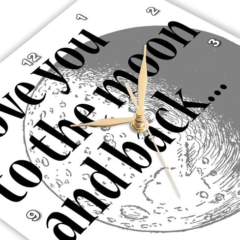 3dRose DPP_254616_1 I Love You to The Moon and Back Wall Clock, 10 x 10 in Kuwait
