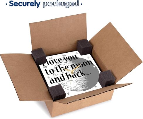 3dRose DPP_254616_1 I Love You to The Moon and Back Wall Clock, 10 x 10 in Kuwait