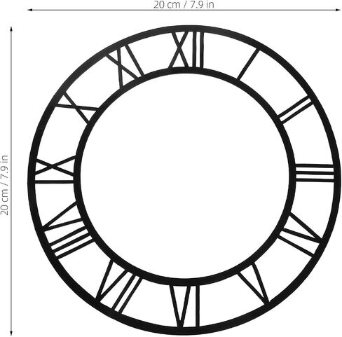 Kisangel 2PCS Roman Numeral Wall Clock Stickers, 7.87 Inch Acrylic Round Wall Clock Sticker DIY Adhesive Decor for Living Room Entryway Home Decor in Kuwait