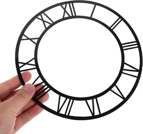Kisangel 2PCS Roman Numeral Wall Clock Stickers, 7.87 Inch Acrylic Round Wall Clock Sticker DIY Adhesive Decor for Living Room Entryway Home Decor in Kuwait