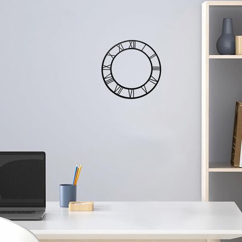 Kisangel 2PCS Roman Numeral Wall Clock Stickers, 7.87 Inch Acrylic Round Wall Clock Sticker DIY Adhesive Decor for Living Room Entryway Home Decor in Kuwait