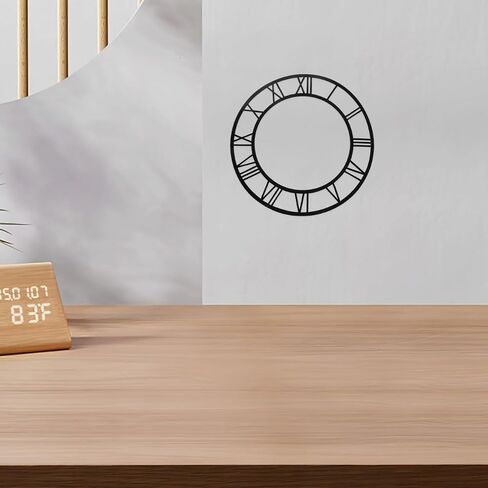 Kisangel 2PCS Roman Numeral Wall Clock Stickers, 7.87 Inch Acrylic Round Wall Clock Sticker DIY Adhesive Decor for Living Room Entryway Home Decor in Kuwait