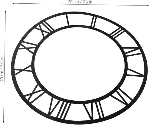Kisangel 2PCS Roman Numeral Wall Clock Stickers, 7.87 Inch Acrylic Round Wall Clock Sticker DIY Adhesive Decor for Living Room Entryway Home Decor in Kuwait