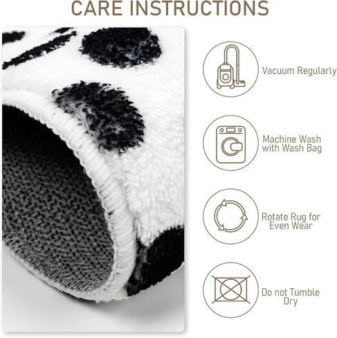 Back to School Classroom Rug 3ft Round Black and White Area Rug Non Slip Circle Polka Dot Rugs for Preschool Classroom Daycare Learning Centers Educational Study Playing Floor Mat Carpet in Saudi Arabia