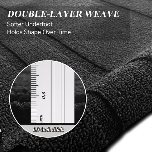 3x5 Washable Runner Rug for Hallway, Non Slip Low-Pile Kitchen Rug, Durable Soft Floor Carpet Runners for Entryway, Bedroom, Bathroom, Laundry Room, Solid Black in Saudi Arabia