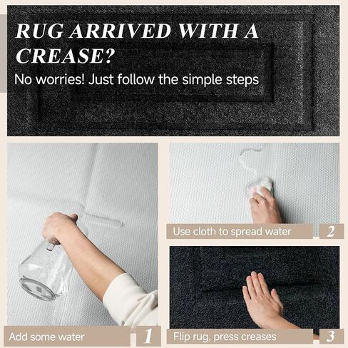 3x5 Washable Runner Rug for Hallway, Non Slip Low-Pile Kitchen Rug, Durable Soft Floor Carpet Runners for Entryway, Bedroom, Bathroom, Laundry Room, Solid Black in Saudi Arabia