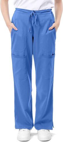 NY Threads Medical Scrub Set for Women, 1 Scrub Top and 1 Scrub Pant Loose Fit, Soft Stretch, Small, Ceil Blue in Saudi Arabia