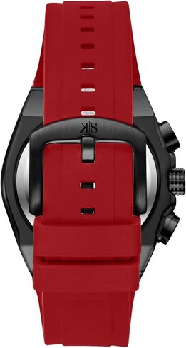 Kenneth Scott Men's Movement Watch, Chronograph Display and Silicone Strap - K26103-BSRB, Red in Saudi Arabia