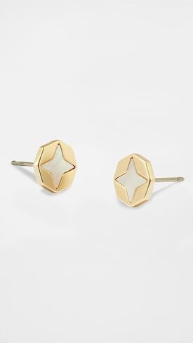 Tory Burch Women's Forget Me Not Mother of Pearl Stud Earrings in Kuwait