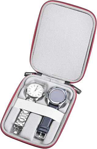 RLSOCO Watch Travel Case Storage Organizer for 2 Watches,Provides Tough Portable Protection,Fits for Casio/Timex/Fossil/Apple/SAMSUNG and More Wristwatches & Smart Watches up to 46 * 50mm in Kuwait